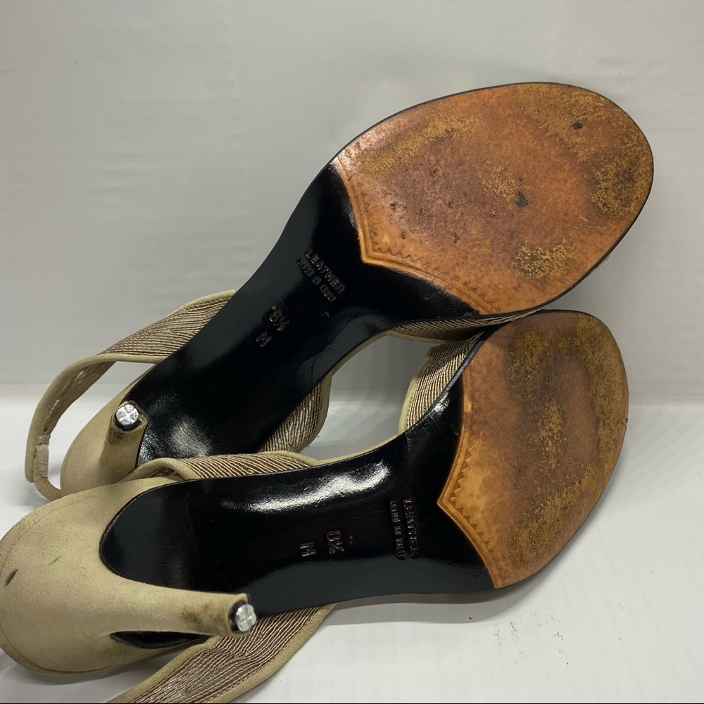 Yves Saint Laurent mesh gold heels 8.5 slingback - Picture 5 of 13